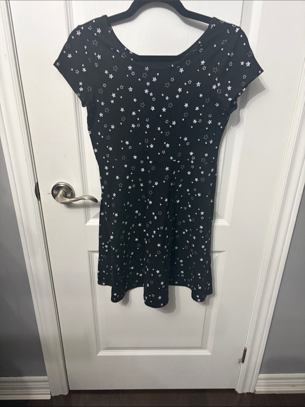 George Black Dress with White Star Print